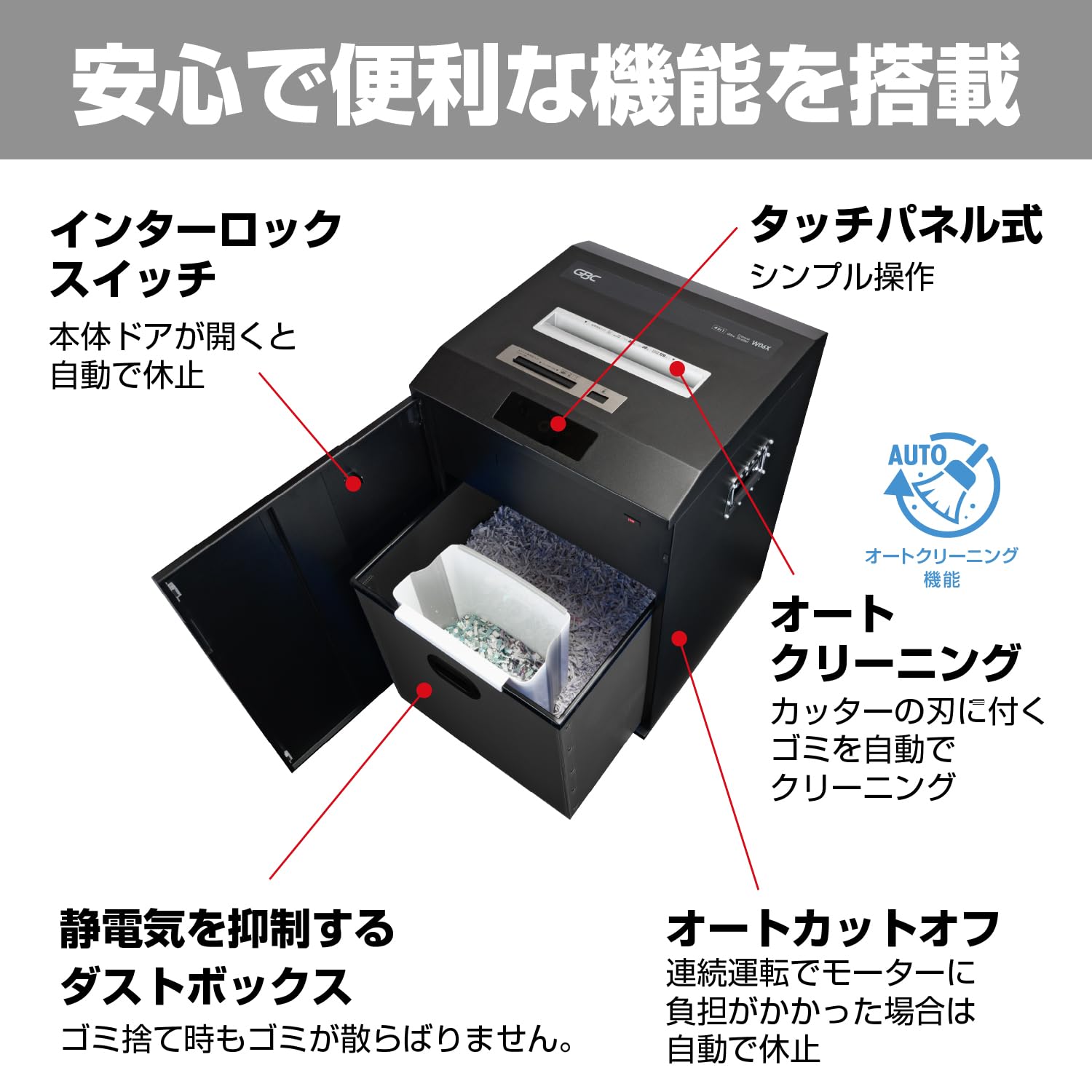 Amazon | GBC シュレッダー オフィス用 業務用 A3/A4対応 粘着物対応