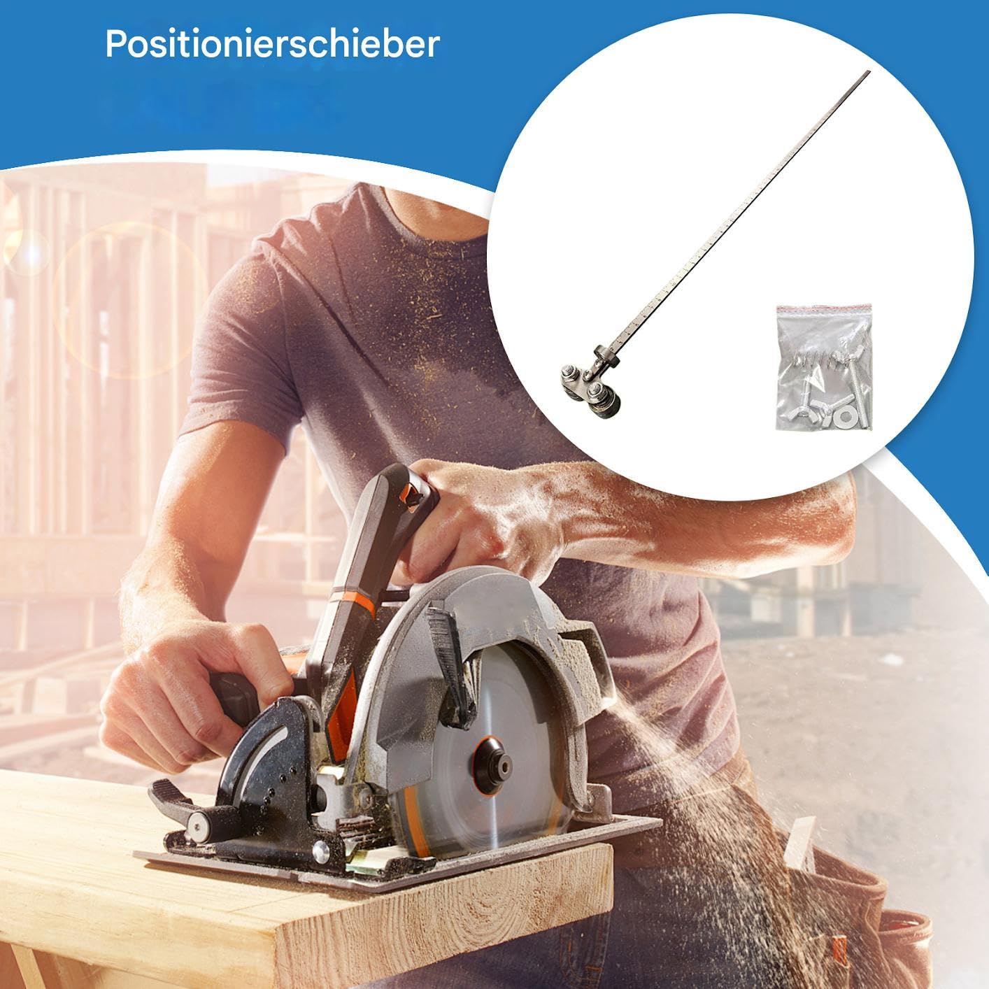 Guía De Posicionamiento Para Madera Calibrador Para Corte Con Carril | Guía de Medición y Posicionamiento para Carpintería Metal Bricolaje Industrial Madera Construcción