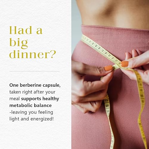 Miniatura 2 de Suplemento de berberina de 1200 mg, suplemento de berberina HCl que apoya el bienestar general, extracto de berberina pura de alta potencia para