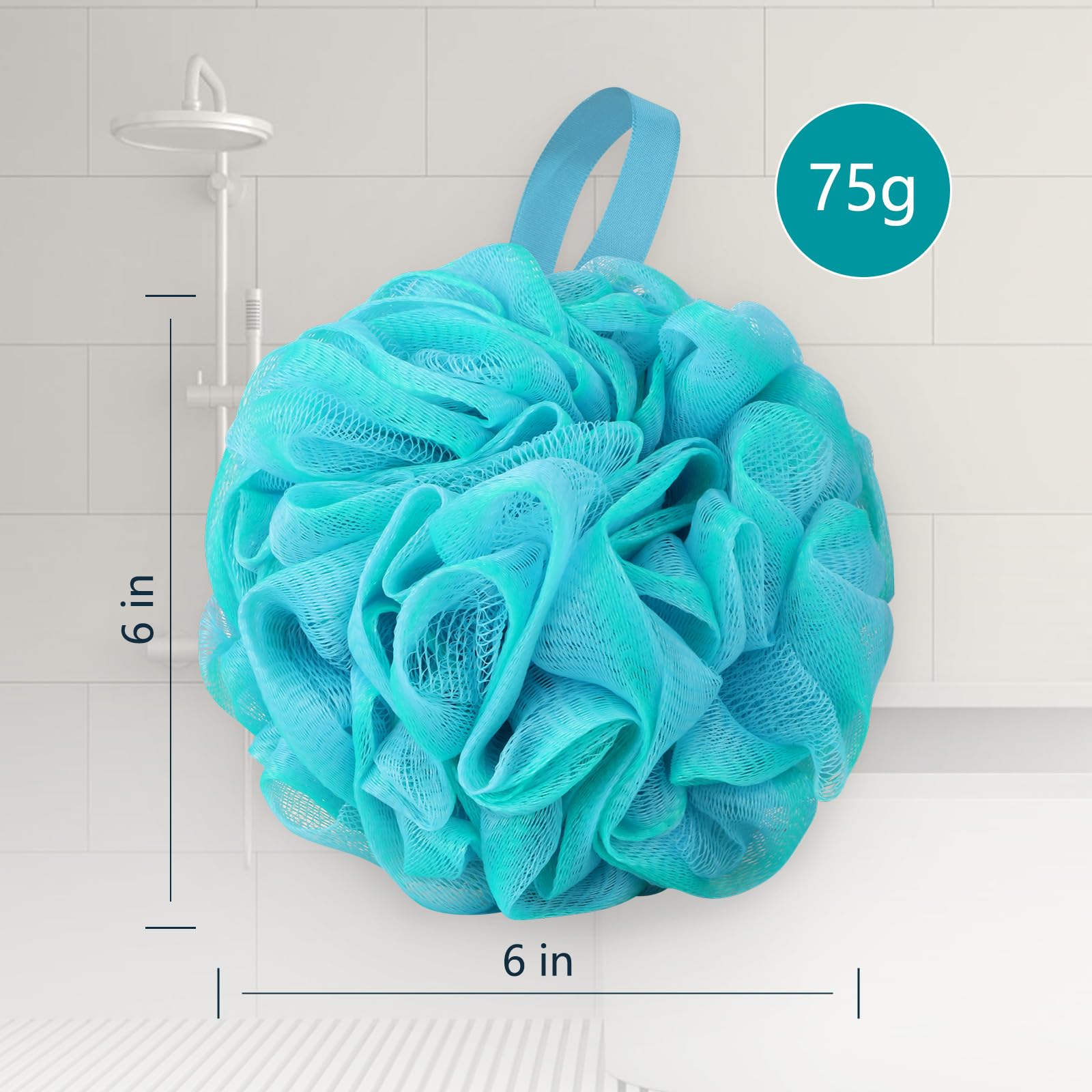 Prysznic Puff Loofah gąbka bardzo duża, zestaw 4,75 g/szt., miękka gąbka do ciała dla kobiet i mężczyzn, siatkowa pufa gąbka łazienkowa złuszczająca skórę