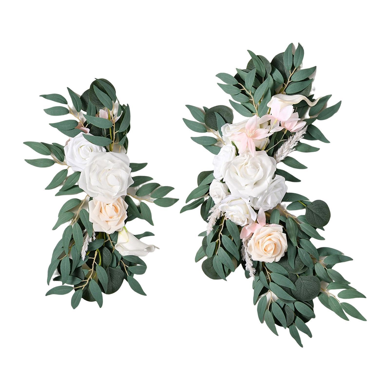 QUXVUIS Unique Wedding Arch Flower Garland Stunning Silk Flower Arrangements Extending Timeless Elegance And Style To Any Event Rustic Artificial Floral Swag