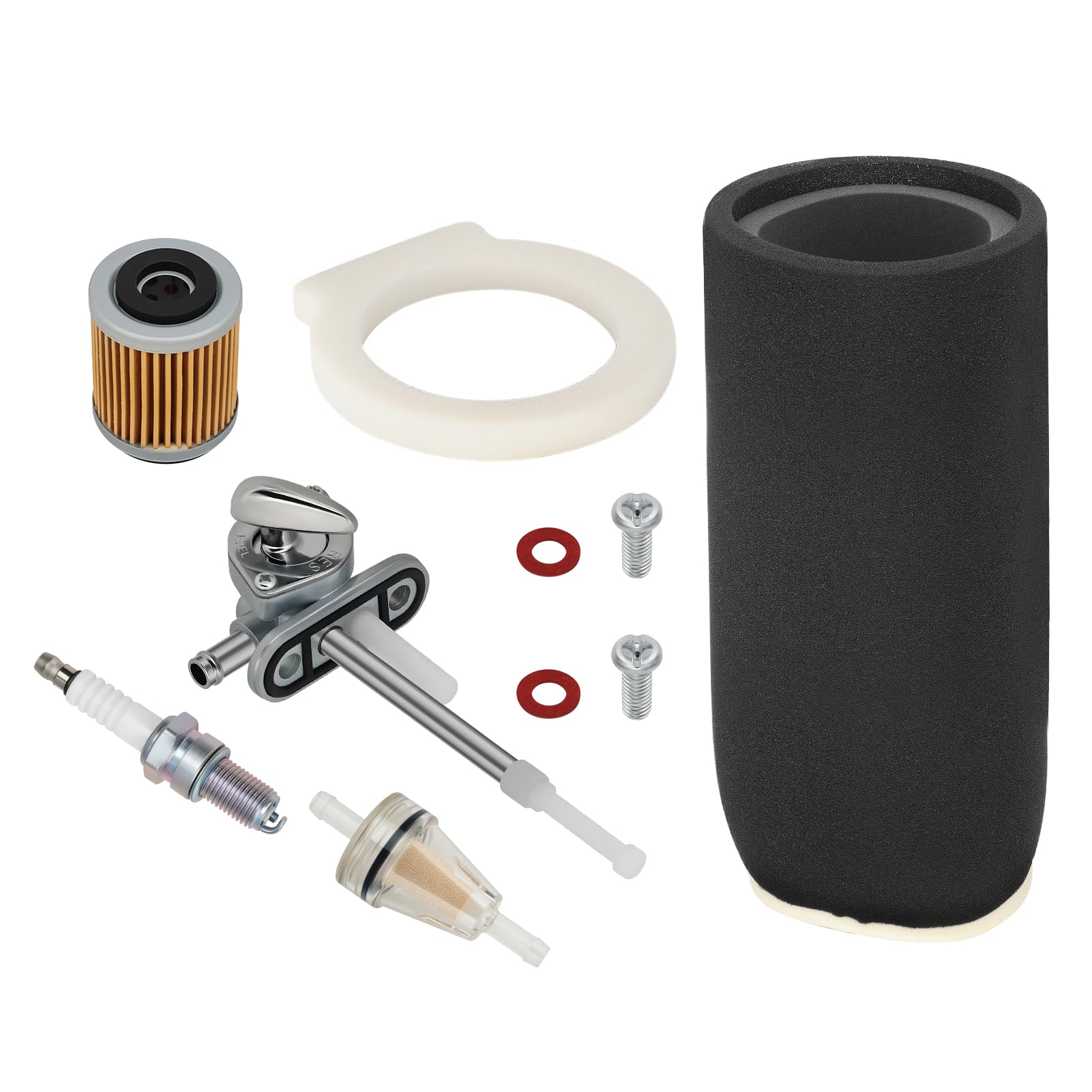 Kit filtro aria e rubinetto carburante con filtro olio adatto per Yama-ha Warrior Raptor Wolverine 350 YFM350 F X R 1987-2013 1UY-14451-00-00