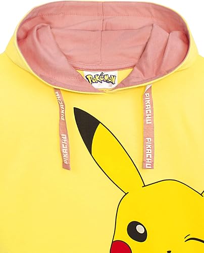 Miniatura 6 de Pokemon Sudadera con capucha para niñas y niños, color amarillo Pikachu con capucha