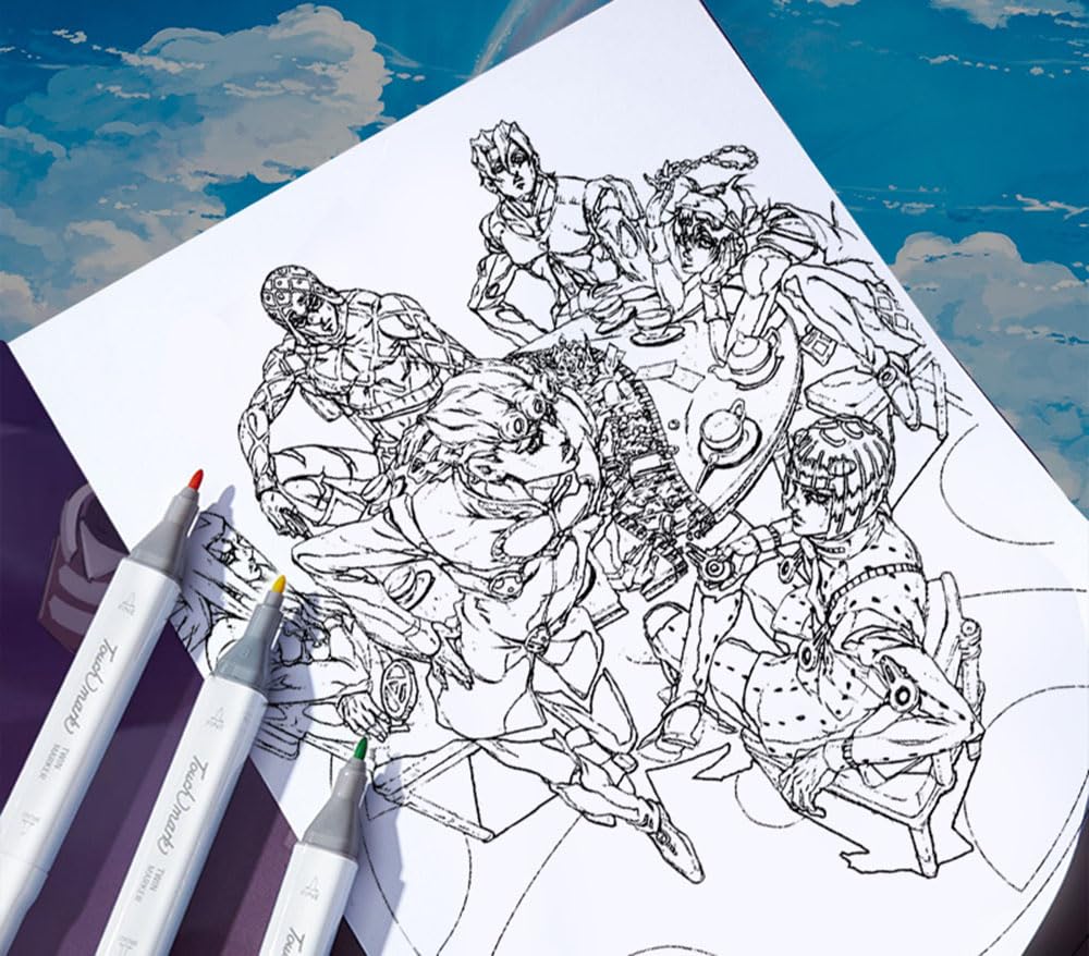 ジョジョの奇妙な冒険♡ぬりえポストカード T ジョジョの奇妙な冒険