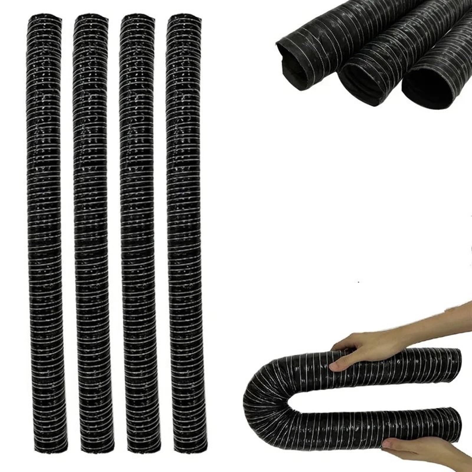 Tubo Aspirazione Aria Auto - Diametro 50mm | Flessibile Estensibile | Universale Per Motori