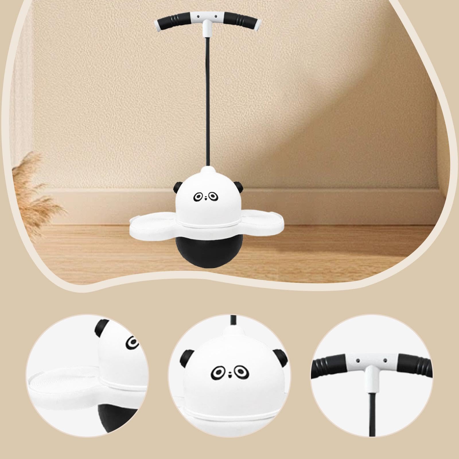 Kids Pogo Manico Cartoon Palla Rimbalzante con Luce Attrezzatura Fitness Antiscivolo PP PVC Giocattolo Allenamento Salto Adatto per Esercizi