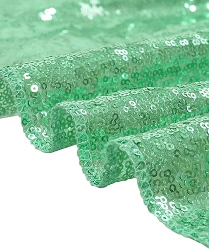 Miniatura 5 de Eternal Beauty Mantel cuadrado de lentejuelas de 50 x 50 pulgadas, color verde menta, para exposiciones de pasteles, postres, fiestas, eventos de