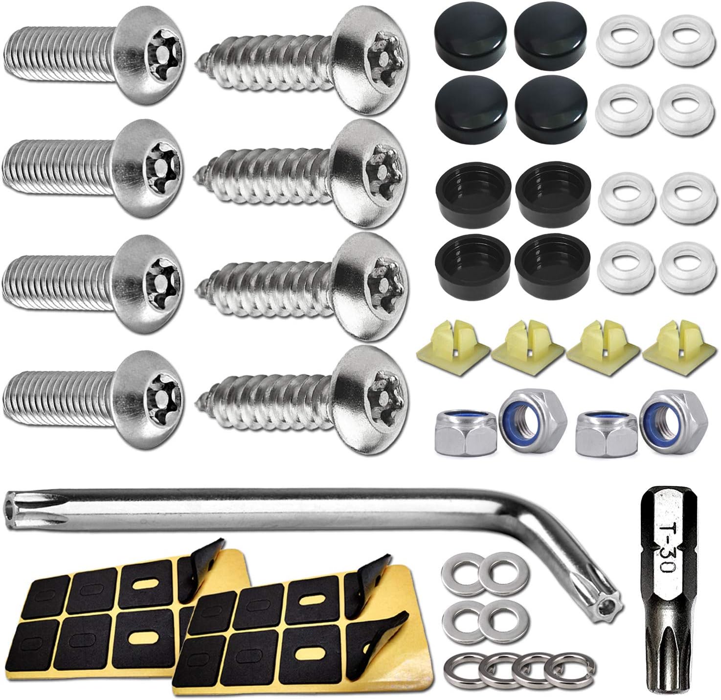 YoUoY License Plate Screws Anti Theft Stainless Steel