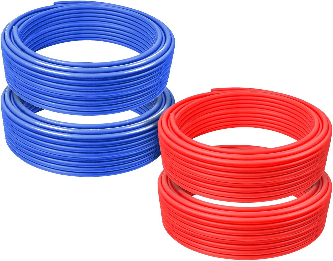 Pex Tubing Kit with 1/2" and 3/4" x 500' Coil Red and Blue Potable Water Pex Tubing