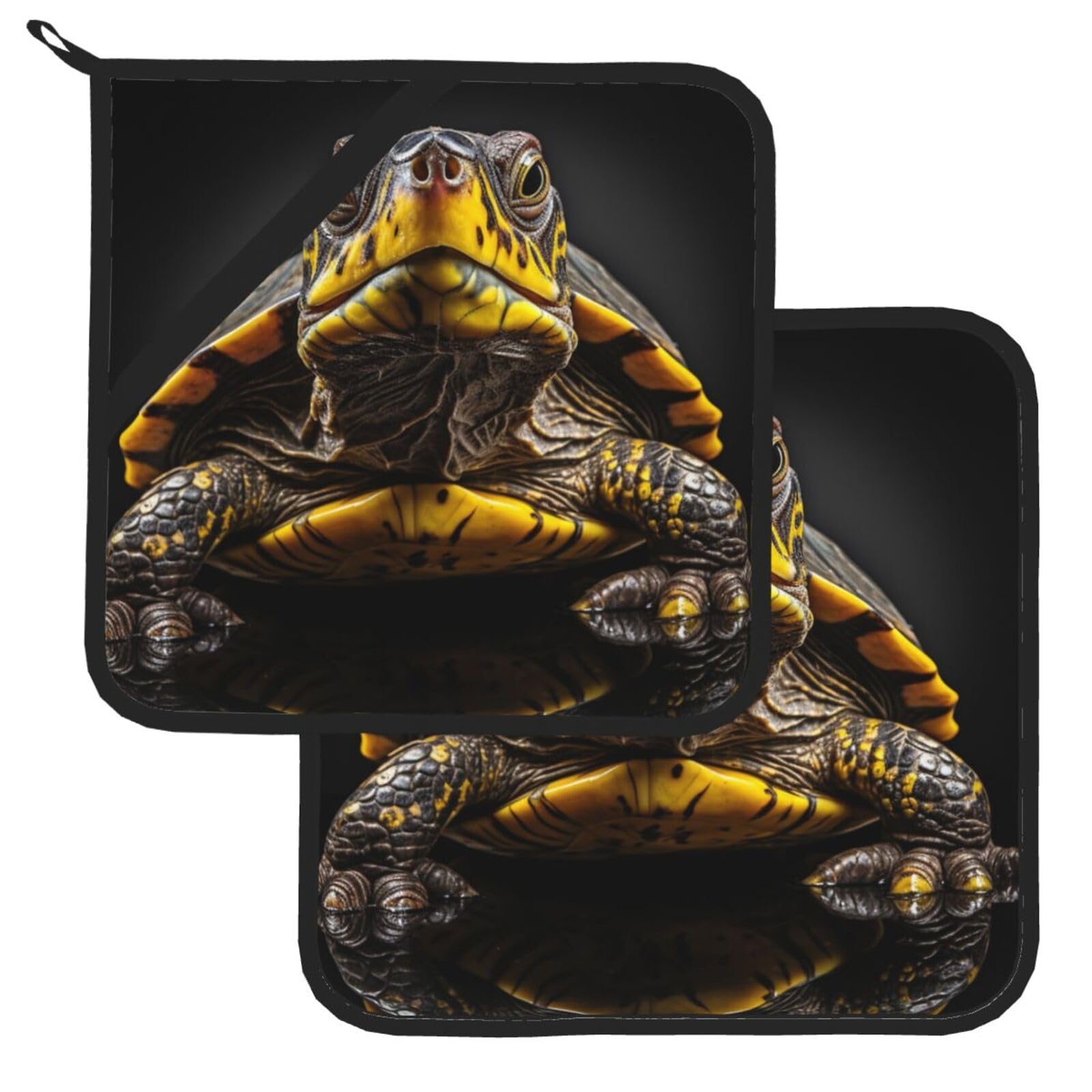 Pot Holder Set of 2 Heat Resistant Potholders Turtle Pot Holders Non Slip Kitchen Trivets Cooking Hot Potholder Washable Oven Mitts Oven Hot Pads for Kitchen Baking BBQ