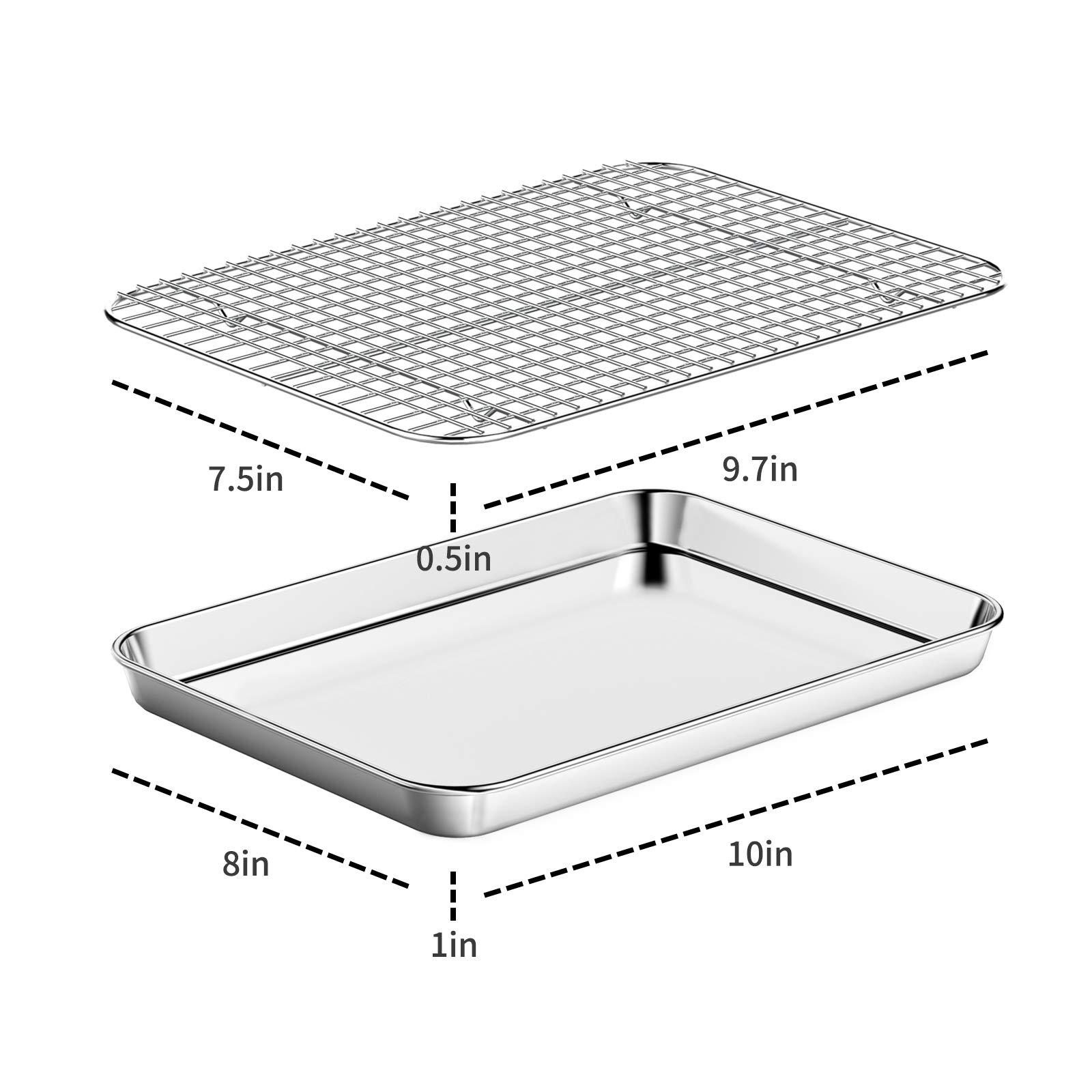 Chicago Metallic 40455 Glazed Aluminum 1/4 Size Sheet Pan