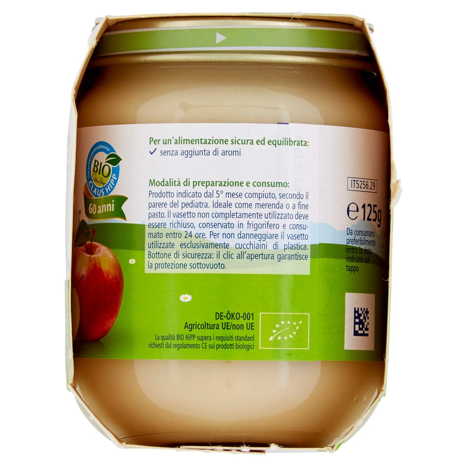 Homogénéisé Bio Mela Yogurt 125 Gr 2 Pezzi