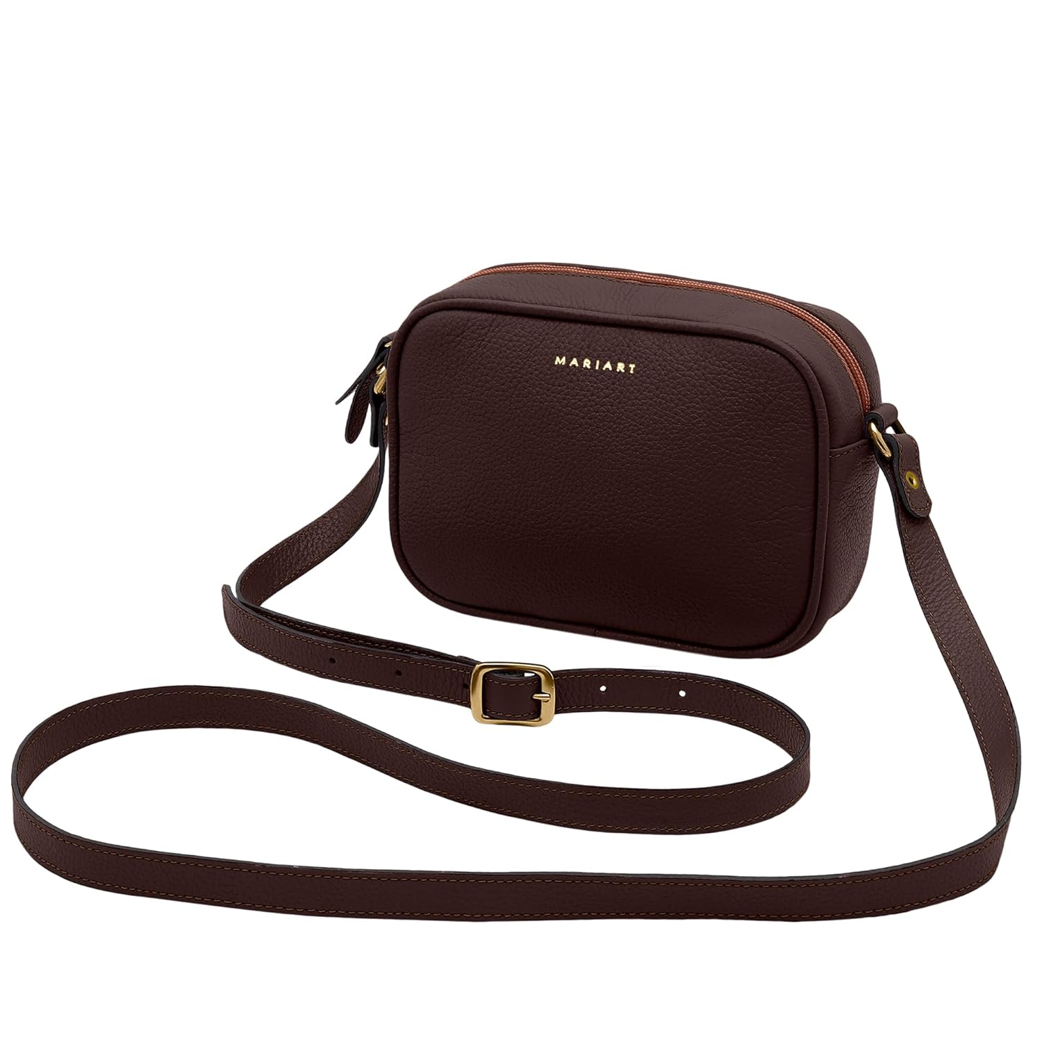 Mariart Mini Jeri Bolsa Transversal Feminina de Couro Bovino Legítimo