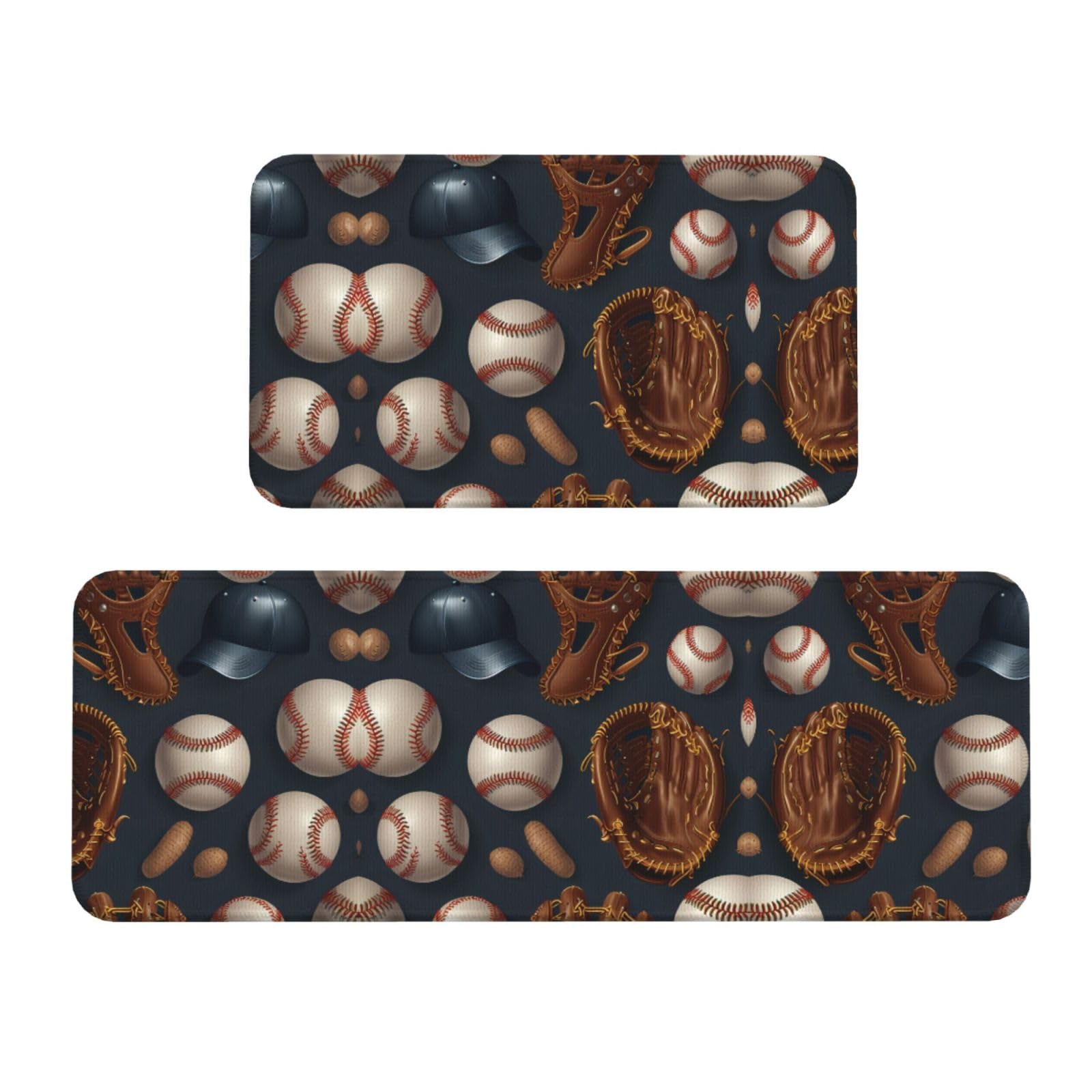 Alfombrillas de cocina de béisbol de alta resistencia juego decorativo