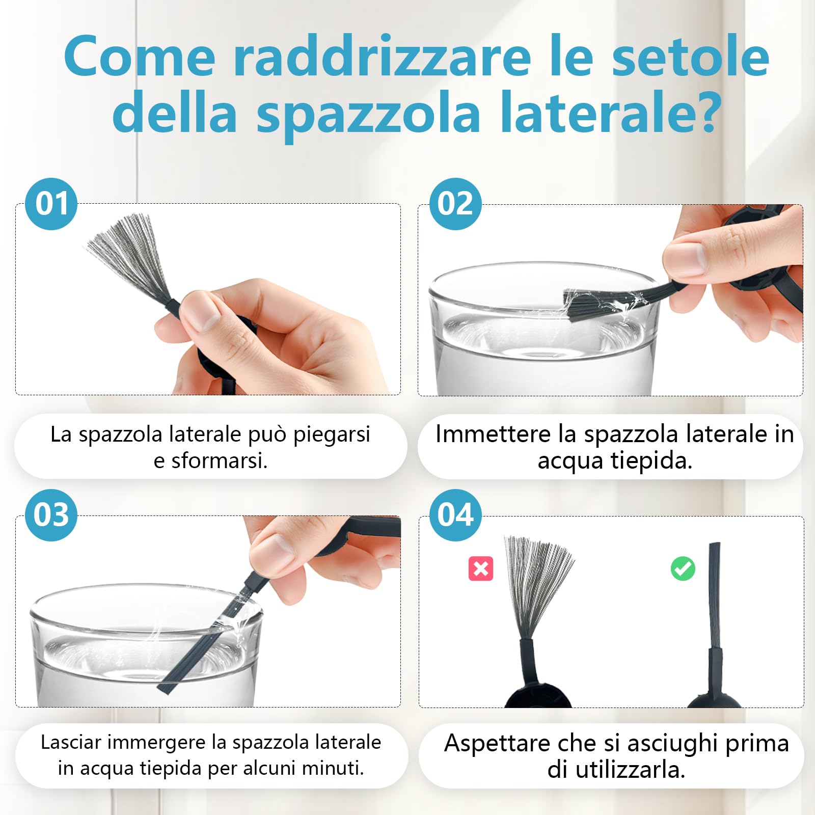 Accessori Per Roborock QV 35A / Qrevo S Pro/QR 798/598 Aspirapolvere | QV 35A Ricambio 21 pezzi, 1 Spazzole Principali, 4 Asciugamani, 4 Filtri, 6 Sacchi di Polvere, 6 Spazzole Laterali