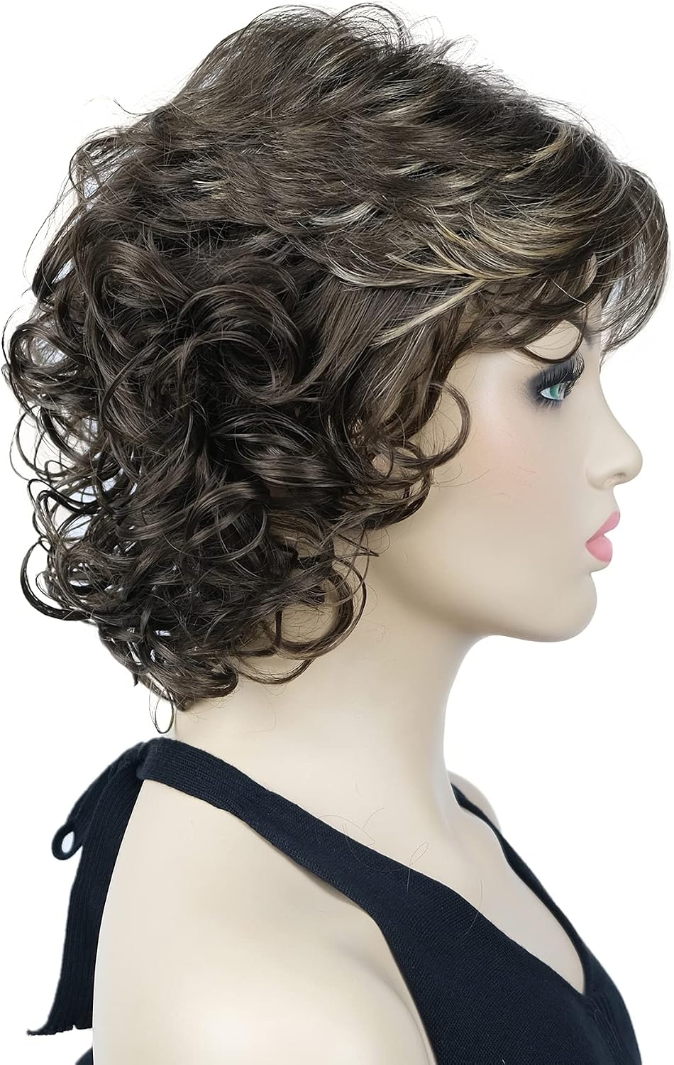 Lydell 12" Short Curly Wigs Soft Shaggy Layered Classic Cap Full Synthetic Wigs (8TT124) - Image 5