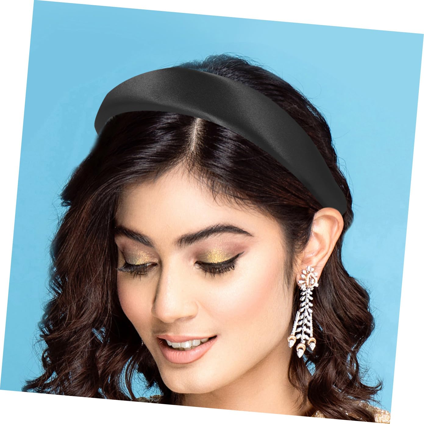 FRCOLOR 5piezas Diadema Ancha De Satén Padded Para Mujer Accesorios De Cabello Elegantes y Cómodos Para Uso Diario Eventos y Actividades Al Aire