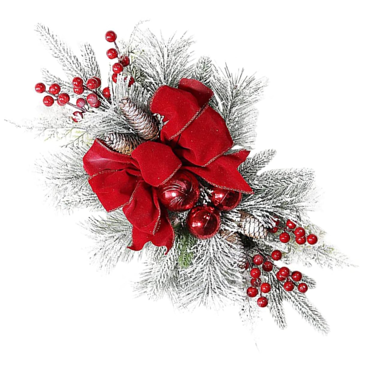 Couronne de Noël pour porte d'entrée qui ne perd pas ses aiguilles cette année