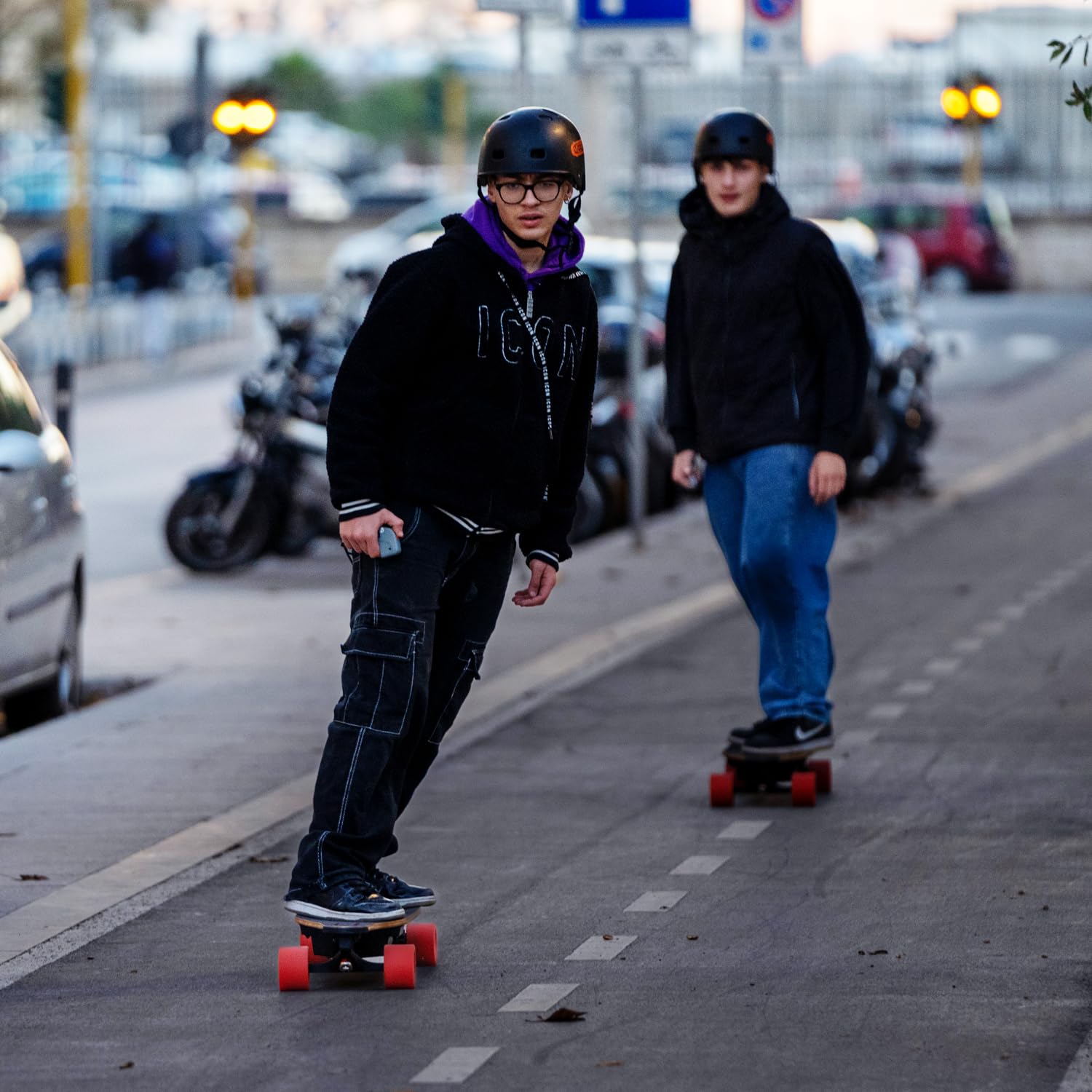 MEEPO V5 Go Electric Skateboard with Remote 1500 2 Powerful Belt Motors 26MPH Stable Top SpeedUP to 20Mlies Range Next-Generation Performance of Electric Cruiser for Teens and Adults product thumbnail 5