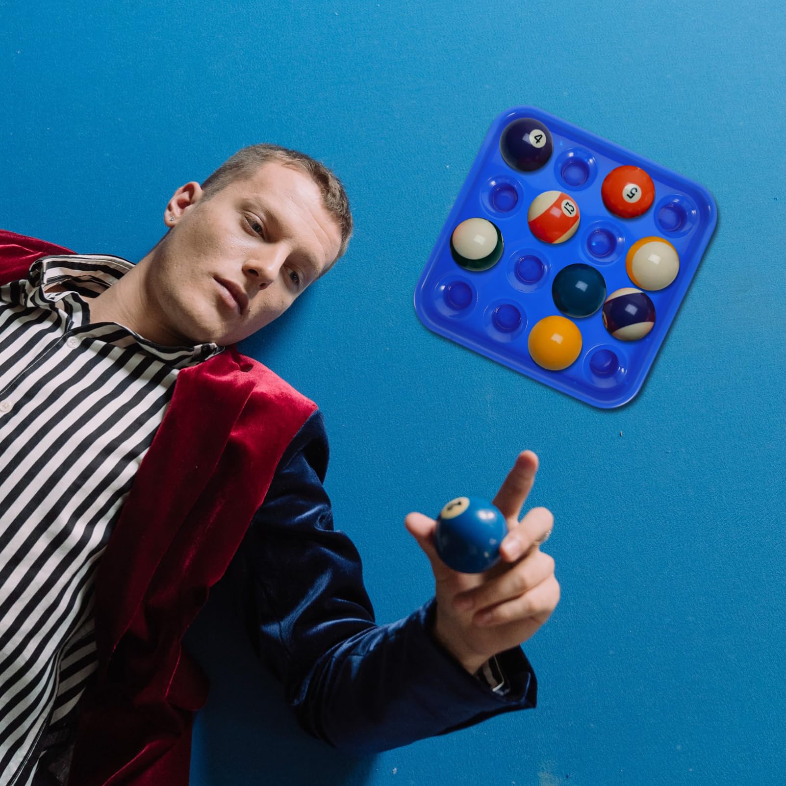 GAROZATION Billiard Ball Storage Box Pool Billiard Balls Holder Tray Snooker Ball Storage Tray Plastic Pool Ball Tray Pool Table Accessory