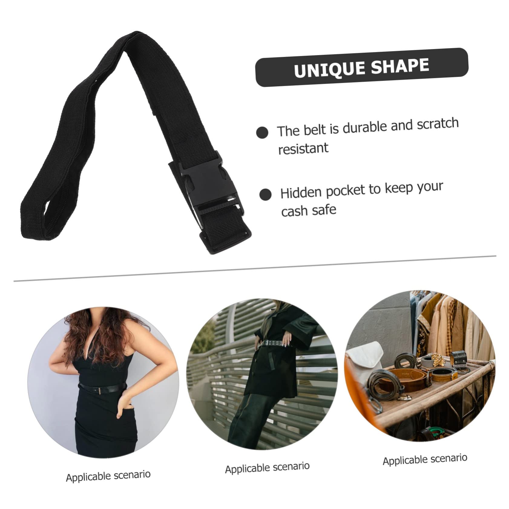 Cabilock 5 Pezzi Sport Outdoor Running Belt Bag Cintura Nascosta Portasoldi Per Uomo Donna Sicurezza Viaggio Portasoldi Cintura Da Viaggio Materiale Antigraffio