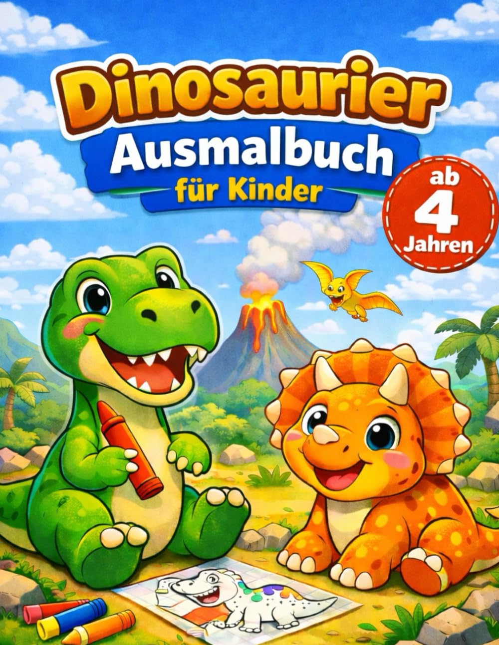 Dinosaurier: Ausmalbuch für Kinder