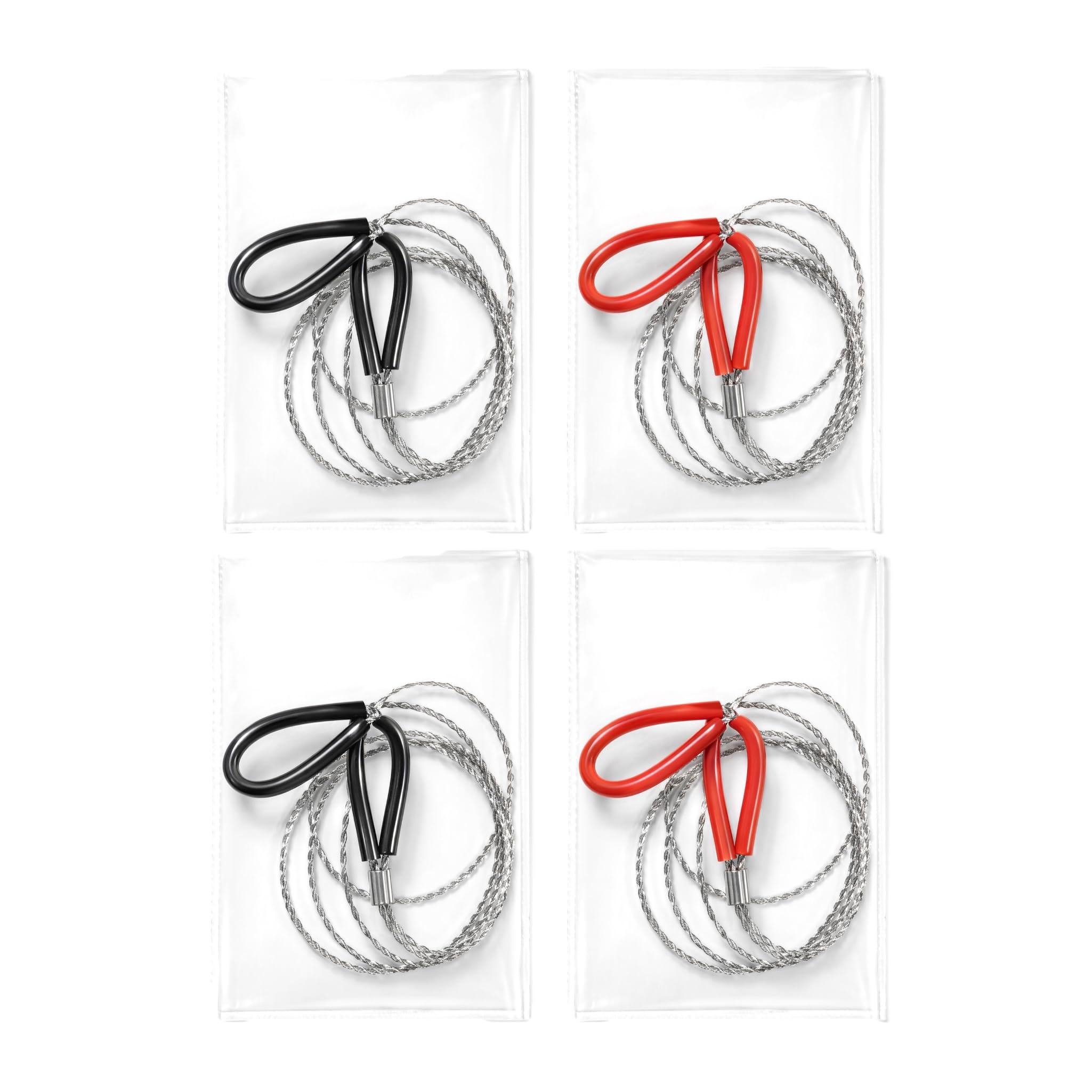 QIANSSE Metal Wire Saw Emergency Survival Tools with High Strength Cutting Wire Portable Rope Saw for Outdoor Camping Hiking PVC Pipe Wood and DIY Cutting