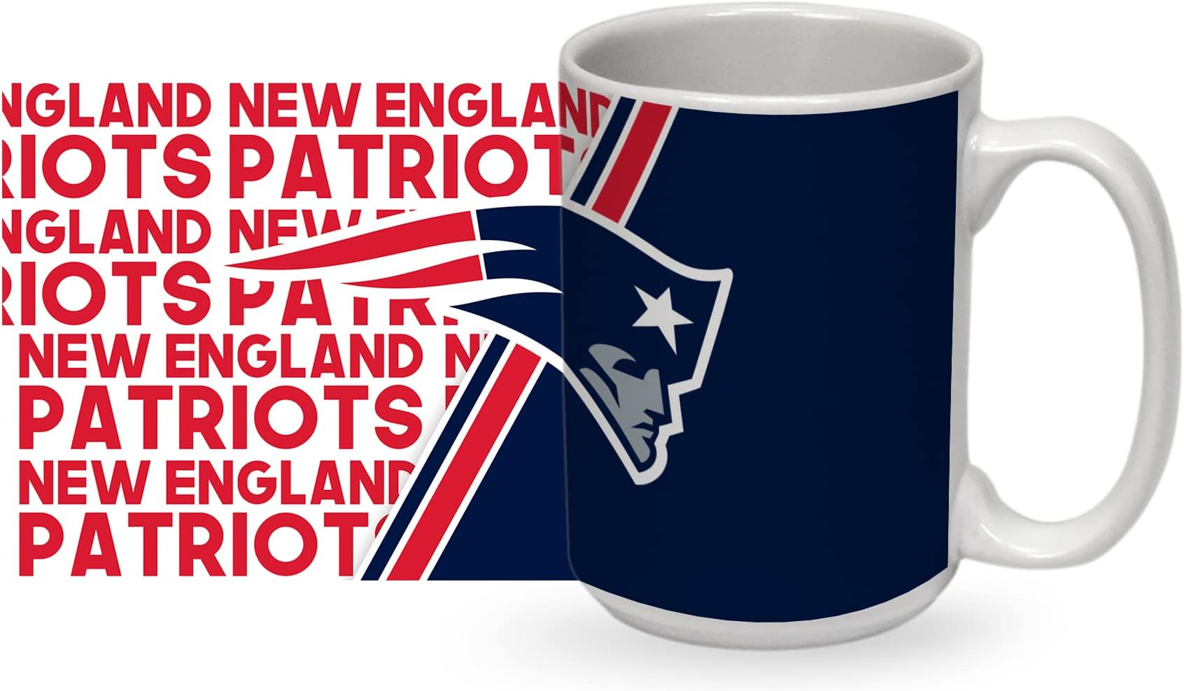 Rico Industries NFL Football 15 oz White Ceramic Mug