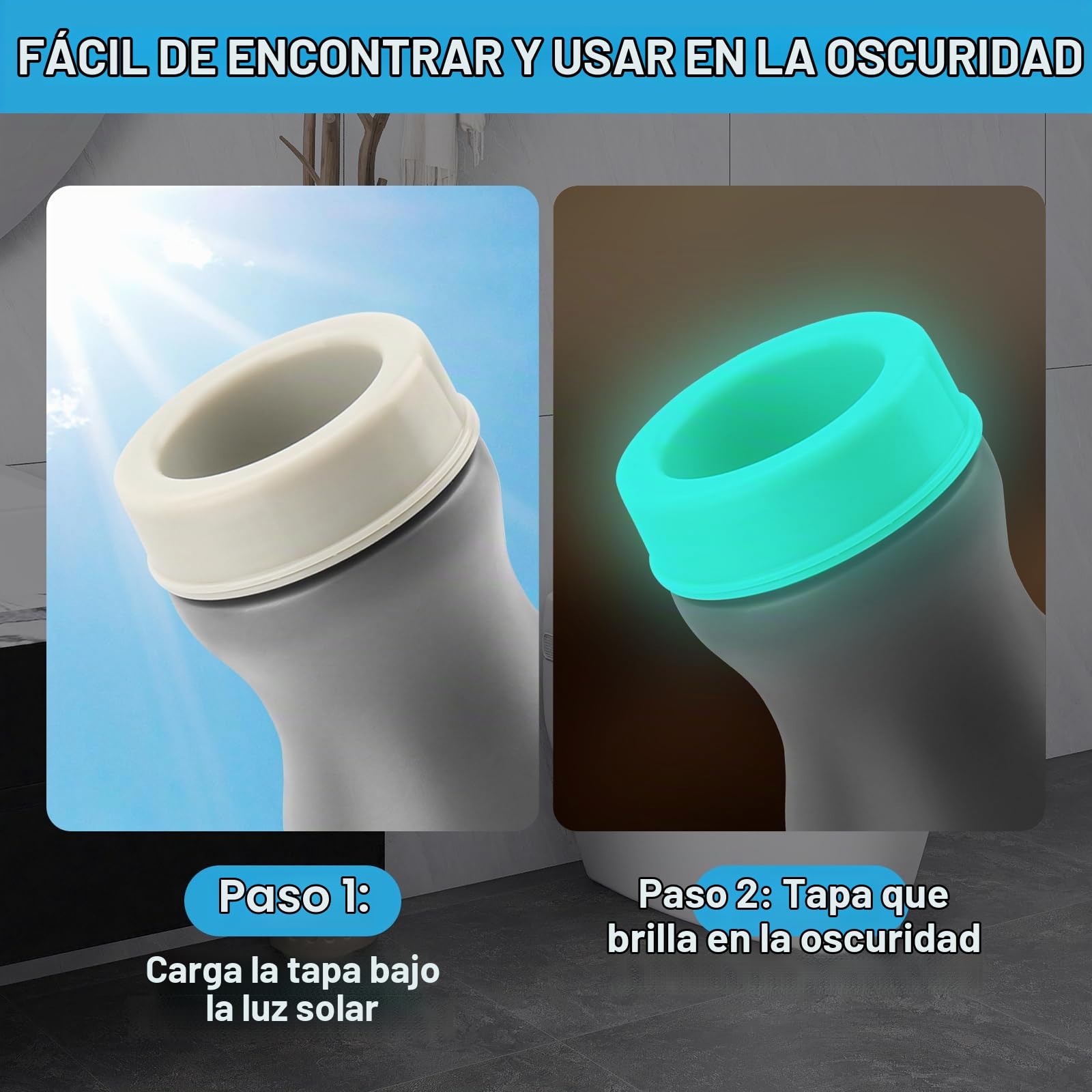 Orinal para Hombres con Tapa que Brilla en la Oscuridad - 900mL, Orinal para Hombres con Tapa de Rosca y Antiderrame - Orinal Portátil para Hombres - Botellas de Orina para Viaje