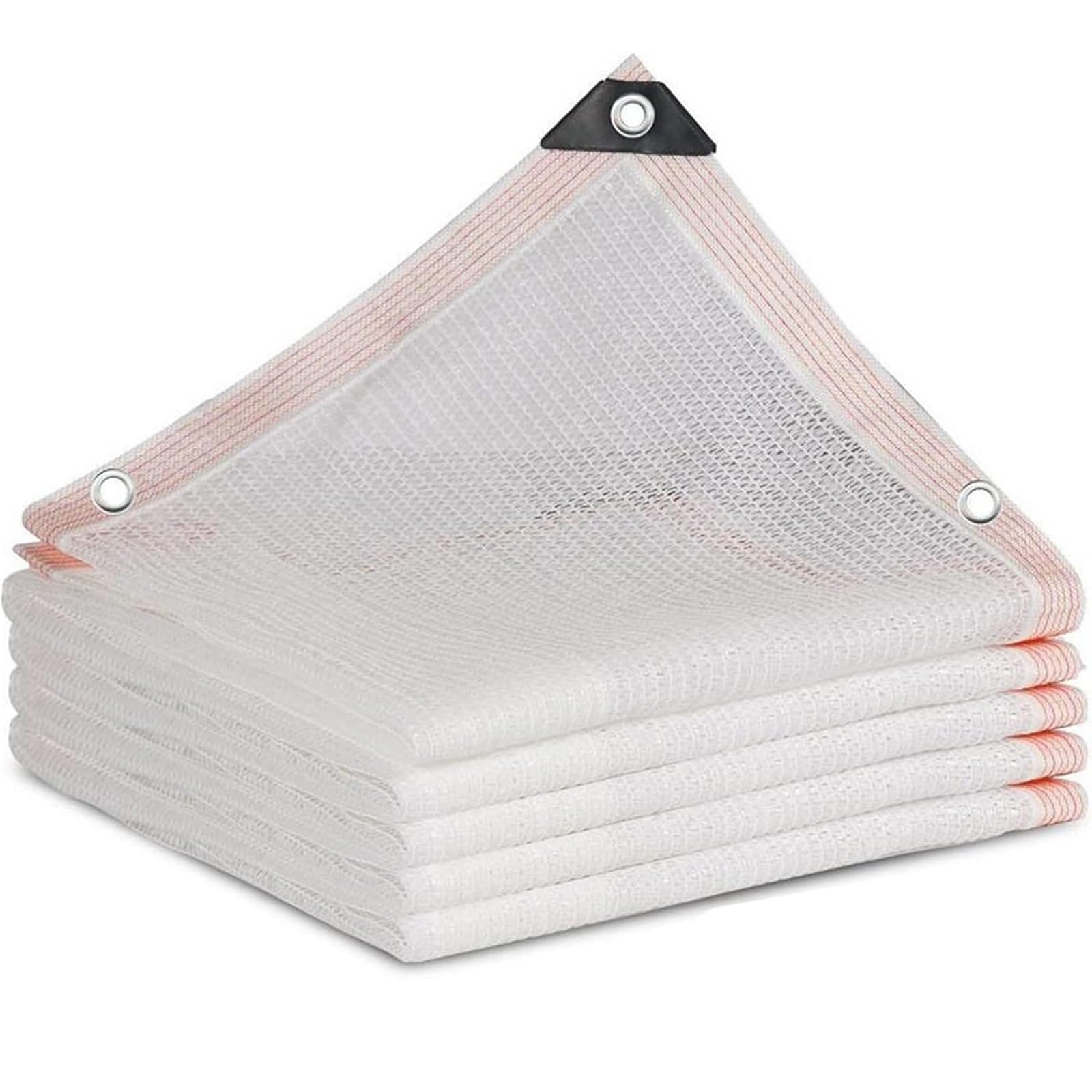 Bâche d'ombre blanche avec œillets protection solaire serre et patio 4x4m