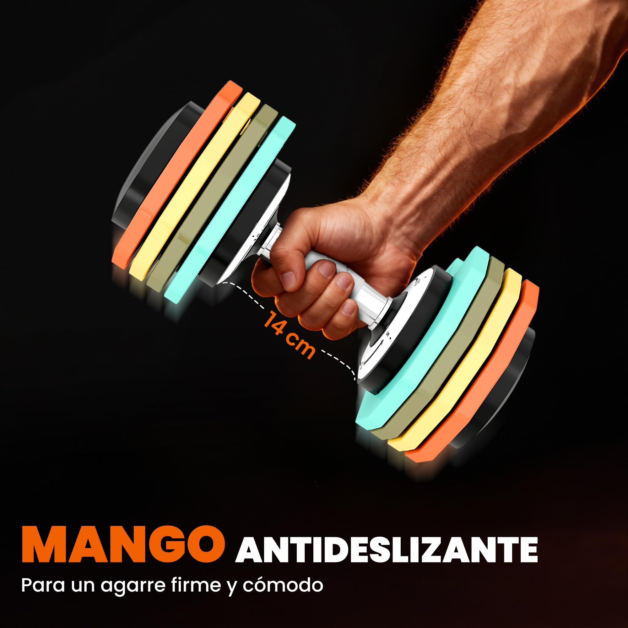 SPORTNOW Mancuerna Ajustable Octogonal 5 en 1 Ajuste Rápido 5-25 kg | Pesas y Mancuernas, Base de Almacenamiento, Mango Antideslizante, Equipo de Entrenamiento para Gimnasio en Casa