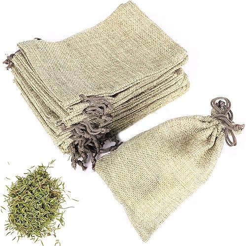 Miniatura 3 de LYSXP 50 bolsas de arpillera con cordón, bolsa de regalo con cordón de 4 x 6 pulgadas, bolsas de joyería para recuerdos de fiesta de boda,