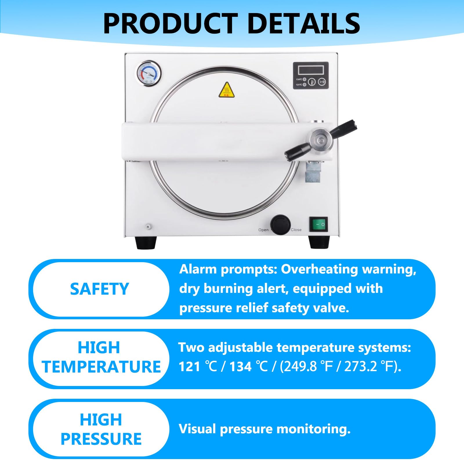 Macchina per La Pulizia del Laboratorio A Vapore Ad Alta Pressione, Laboratorio/Forniture Mediche Professionali, Forniture Dentistiche Professionali 18L-1100W