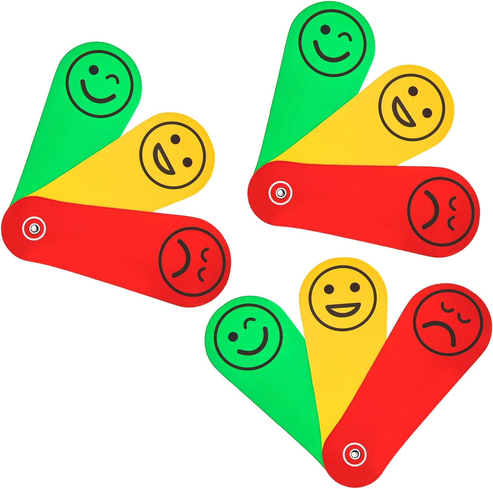 3 Pieces Feeling Emotion Fans Traffic Light Fan Portable Emotion Fans Emotions Early Years Resource for Teachers Men Women Teens Education Party Supplies