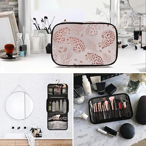 Miniatura 6 de WELLDAY Western Desert Cowboys - Neceser de viaje para cosméticos, brochas de maquillaje, accesorios resistentes al agua, organizador para mujeres,