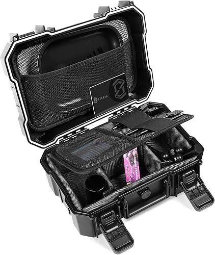 OZCHIN Caja de almacenamiento negra resistente con cerradura de combinación, caja de almacenamiento de plástico ABS, gran regalo de Navidad para