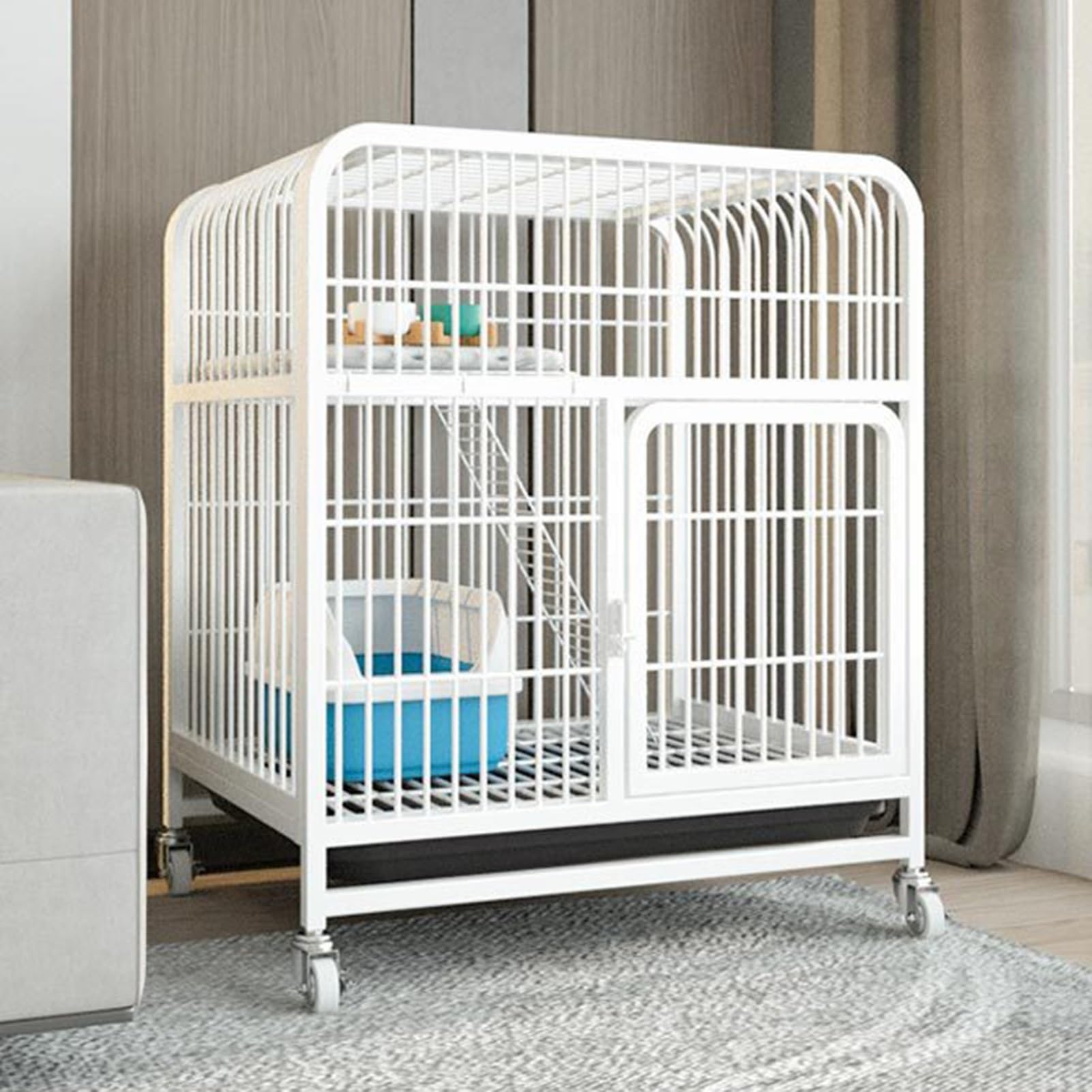 Cage pour Chat Catio, enclos extérieur spacieux et résistant, avec Plateforme de Saut et de Nombreuses fonctionnalités. Idéal pour Les Chats d'intérieur et d'extérieur, il favorise l'activit