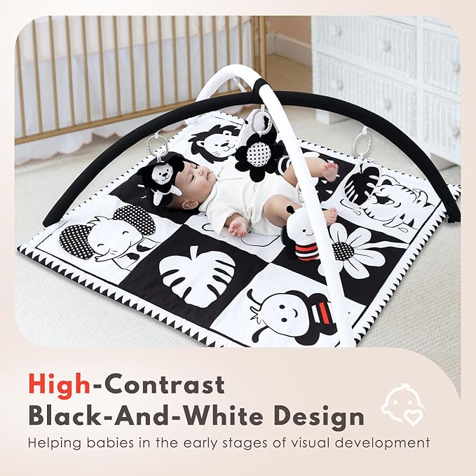 Lovvie & Joy Baby Play Activity Gym Tummy Time Mat 0-12 meses miniatura 3