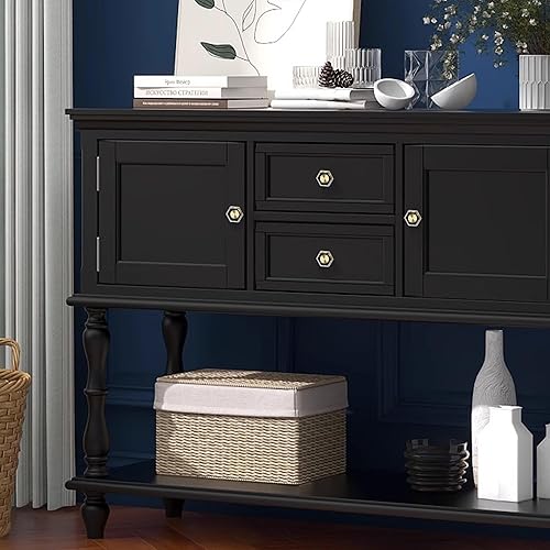 Miniatura 6 de QOGRISUN Paquete de 20 pomos de gabinete de cristal de latón, pomos de cajón dorados de cristal de cristal, hexagonal de 1-516 pulgadas, tiradores