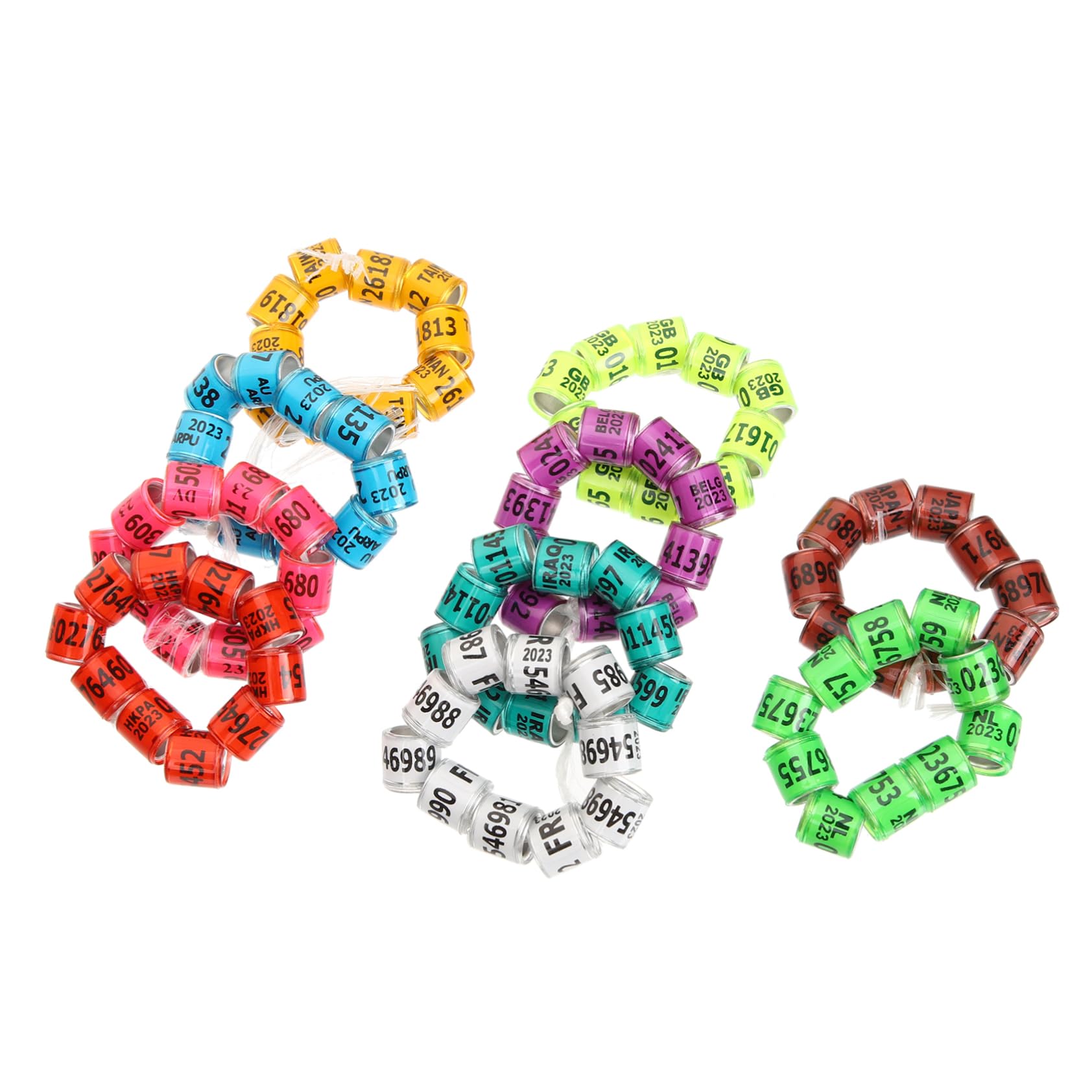 Kisangel 400 Piezas Anillo De Pie De Paloma Banda De Pie De Pájaros Anillos De Pata De Paloma 2023 Banda De Pie para Paloma Bandas De Tobillo De Aves De Corral Mascota Plástico De Aluminio