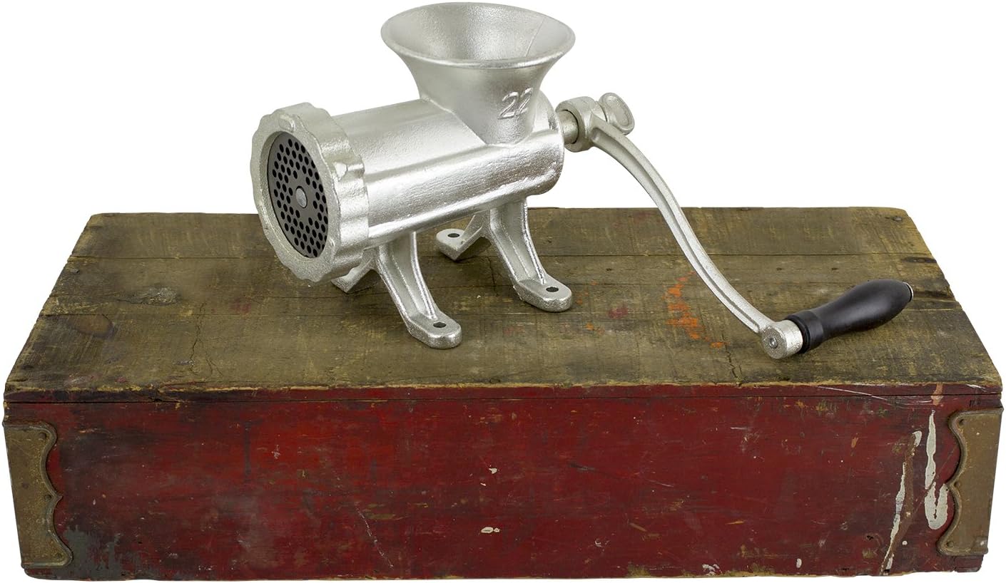Chard HG-22, #22 Hand Grinder, Silver, Tin-Coated Cast Iron