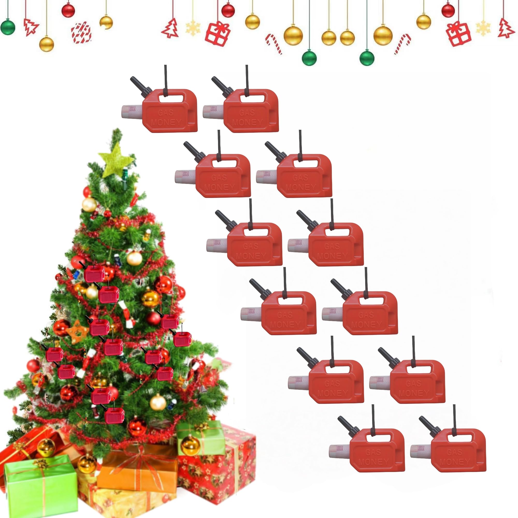 Décoration de sapin de Noël bidon de gaz ornement suspendu au design soigné