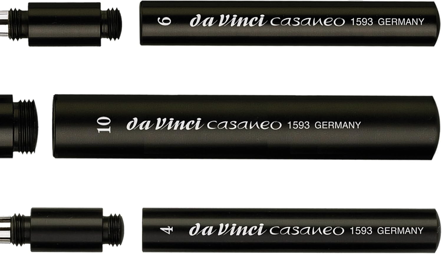 da Vinci Brushes Casaneo Watercolor Brushes, Black, 3 Each