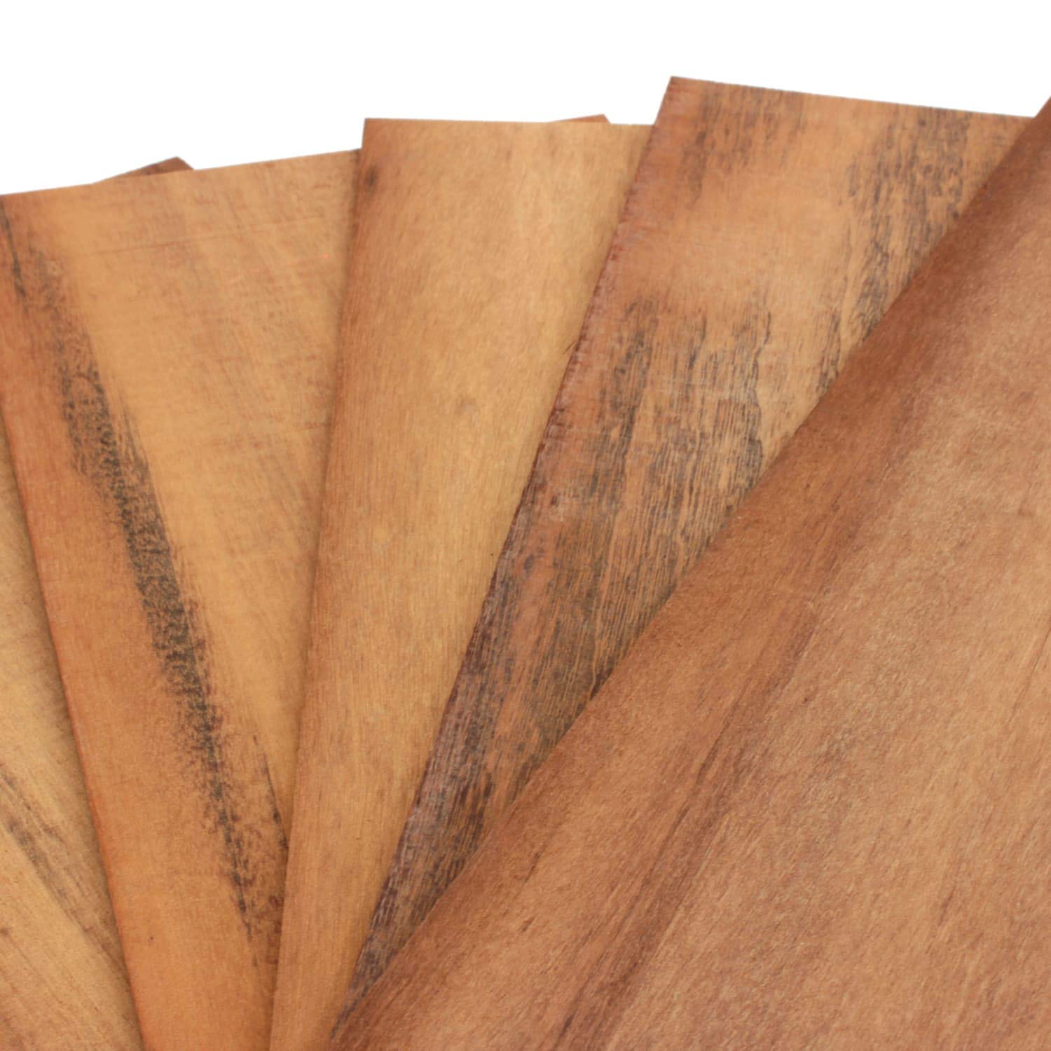 Set 5 Impiallacciature In Legno Tigerwood 4mm | 30x14 Cm | Per Fai Da Te E Artigianato - Foto 1