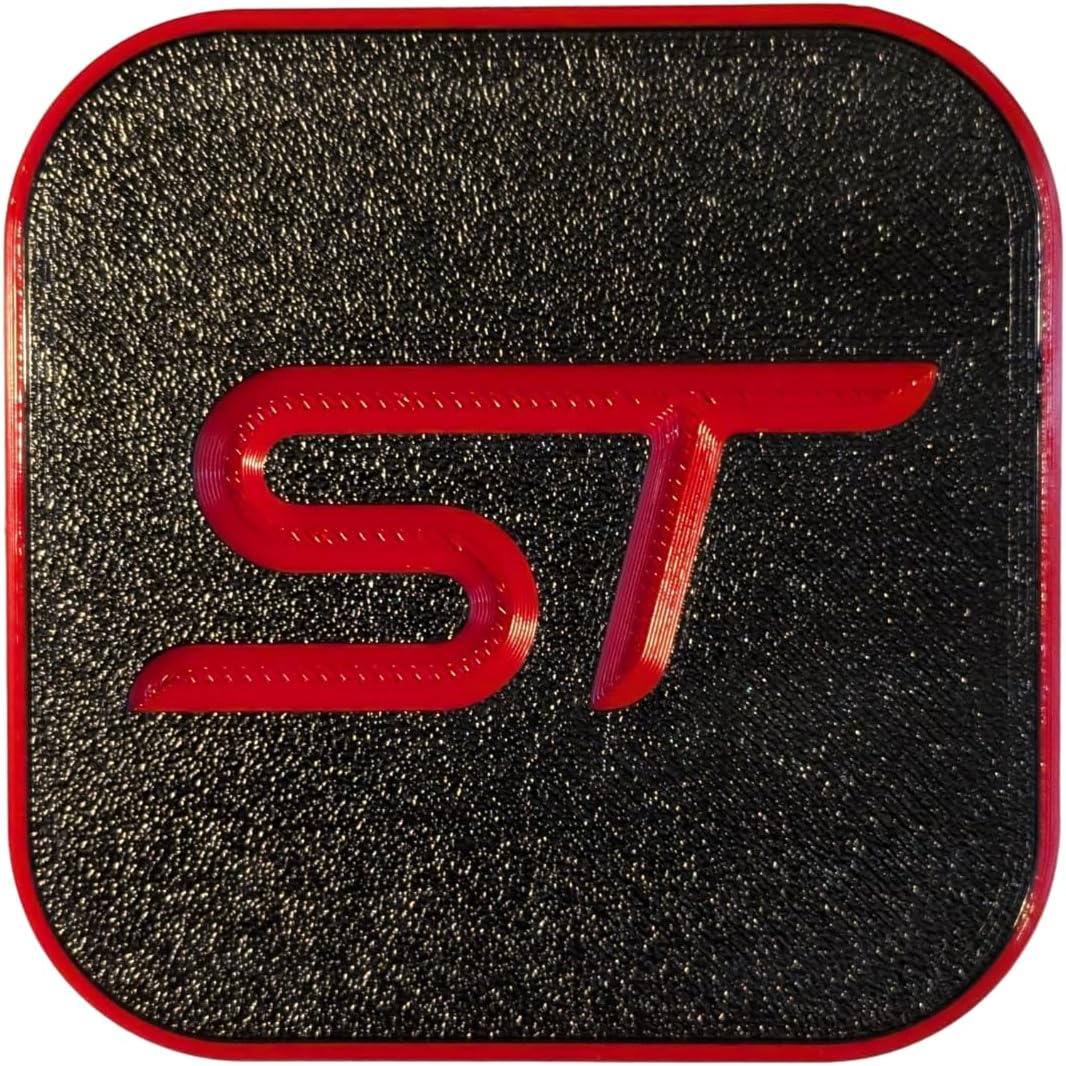 ST Hitch Cover Custom Made for an Explorer/Edge 2 inch Receiver (New and Improved Design) (Red)