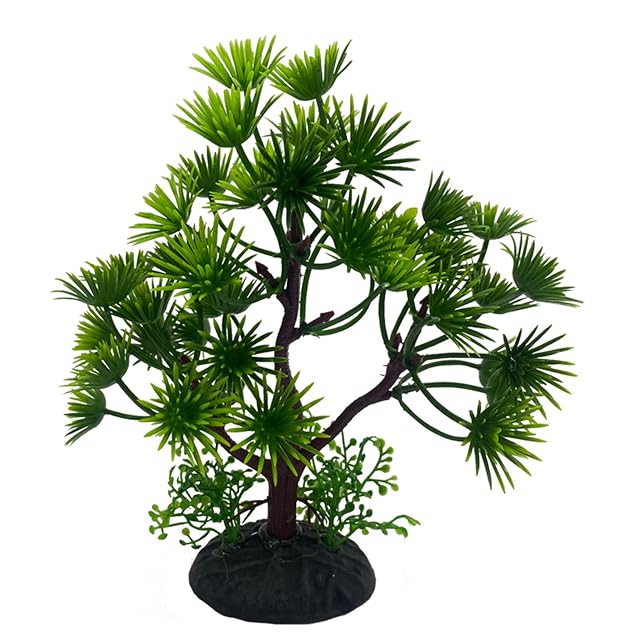 Foto 4 de 8 de UNF Plantas de agua de plástico para acuario, plantas artificiales realistas, árboles pequeños