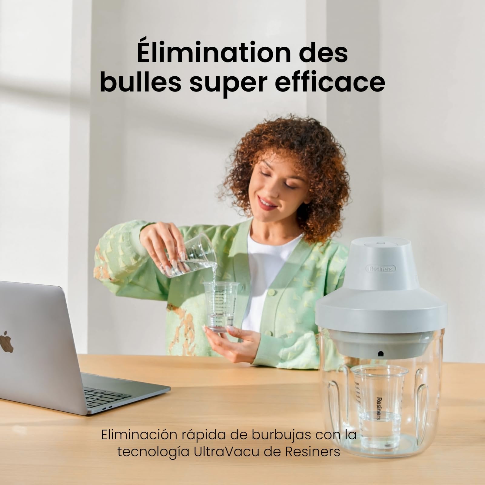 Resiners Eliminador de Burbujas de Resina, Elimina rápidamente Las Burbujas en 10 Minutos, cámara de desgasificación al vacío de -95kPa, máquina sin Aire de Resina epoxi para Manualidades