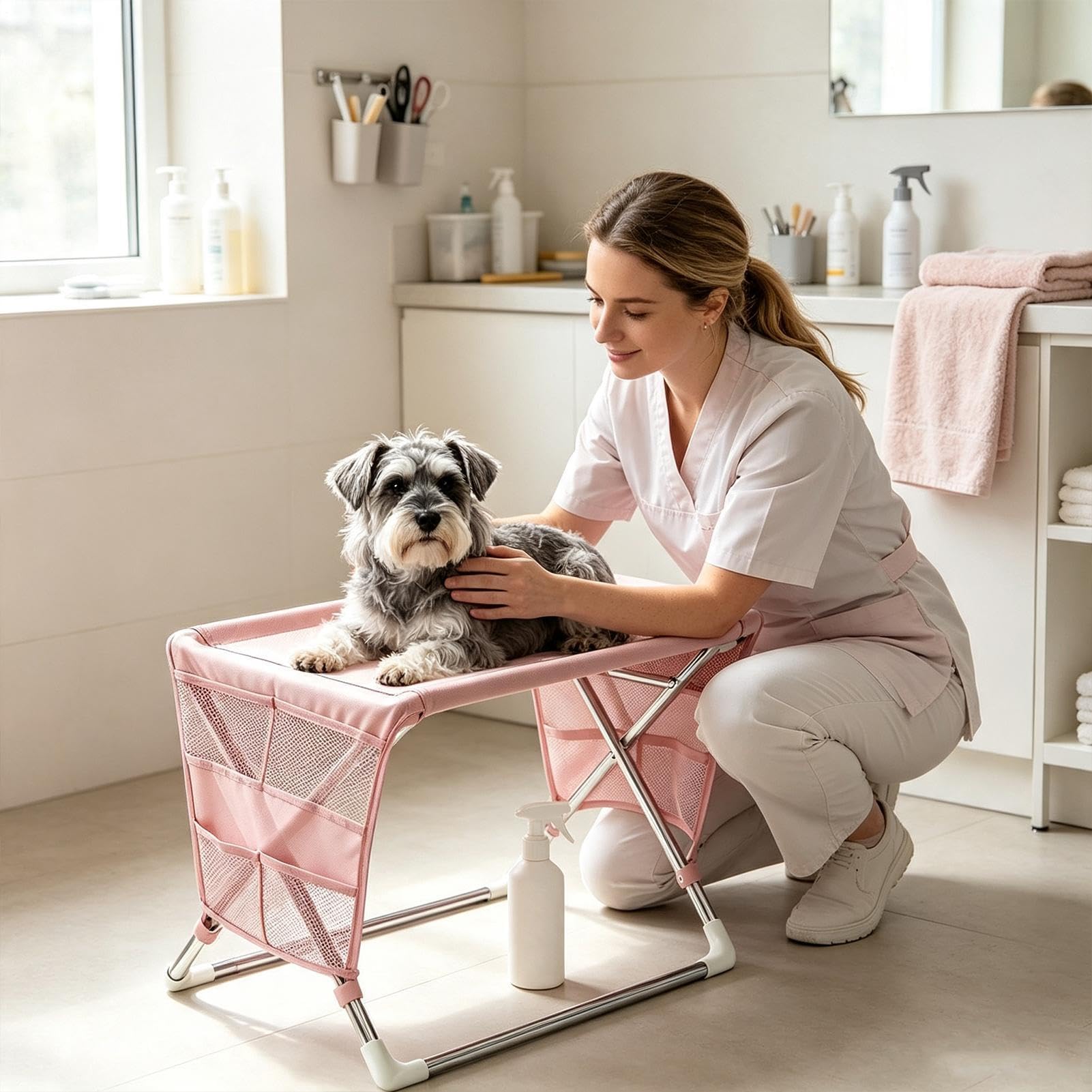 Amaca Da Toelettatura Cani Lettino Sospeso per Bagno Taglio Cura Animali | Amaca Lettino Cuccioli Bagno Per Casa Interni Soggiorno Appartamento Bagno Canile Veterinario Dopo Passeggiata