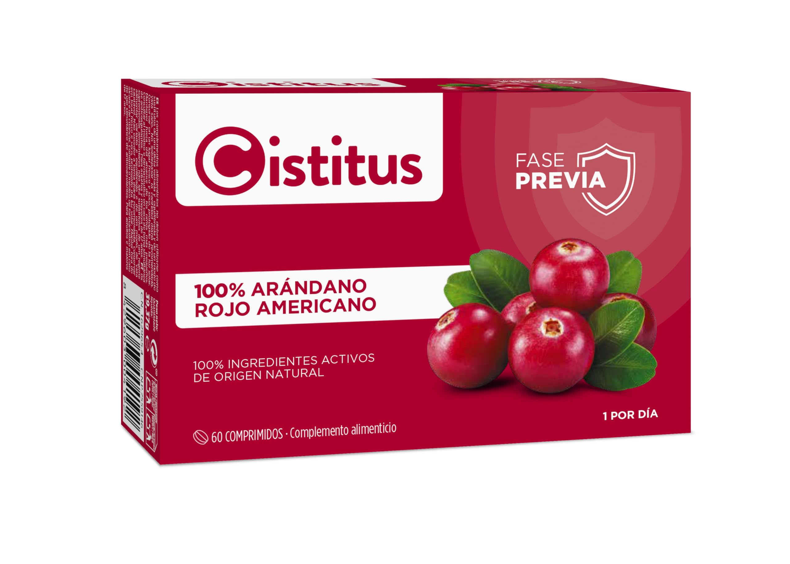 CISTITUS | 60 Comprimidos | Arándano Rojo Americano, Alta Concentración de PACs, Vitamina C y Salvia | Complemento Alimenticio para el Bienestar Urinario | Sin Gluten ni Lactosa | Fase prevención