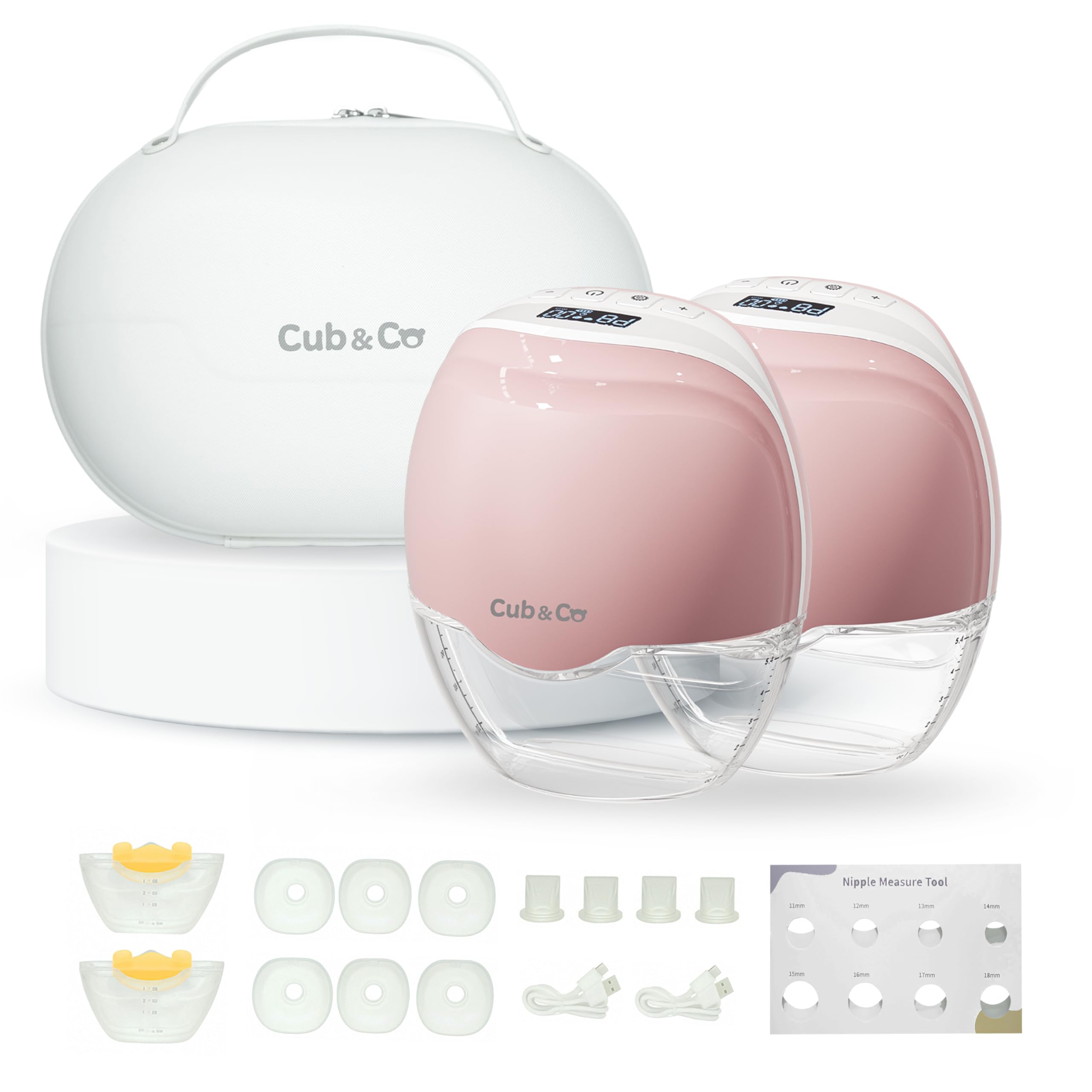 Wearable Hands-Free Breast Pump – Portable Electric Breastfeeding Pump with Multiple Suction Modes, Leakproof Design, LED Display & Travel Case – 120